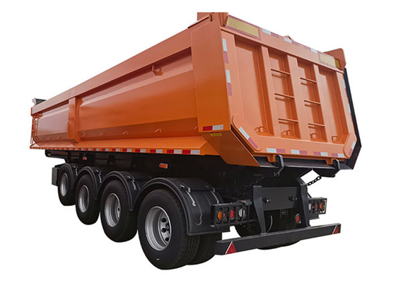 Heavy Load Tipper Truck Trailer 4 Axles Carbon Steel U Type