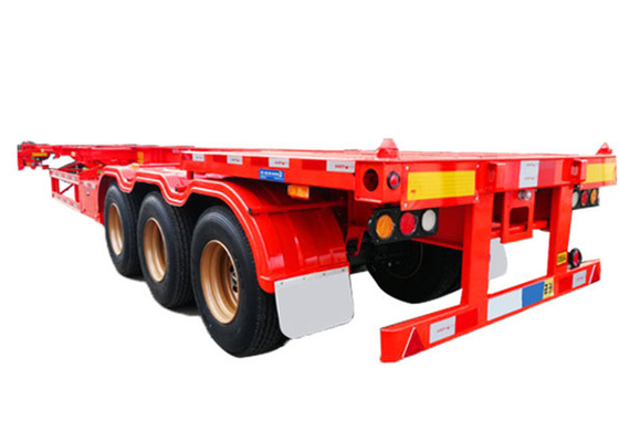 12m Skeleton Truck Trailer 5000kg Tri Axle Container Chassis