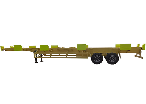 30tons Skeleton Container Chassis Semi Trailer 20FT 2 Axles 10 Pieces