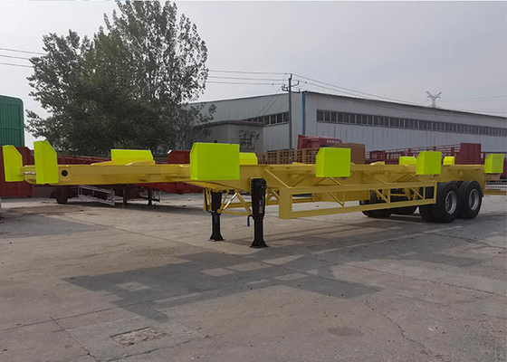 30tons Skeleton Container Chassis Semi Trailer 20FT 2 Axles 10 Pieces