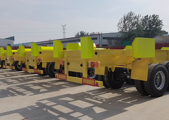 30tons Skeleton Container Chassis Semi Trailer 20FT 2 Axles 10 Pieces