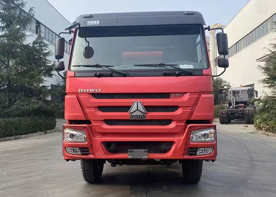 12cbm Red Used Concrete Mixer Truck With Pump Sinotruk HOWO