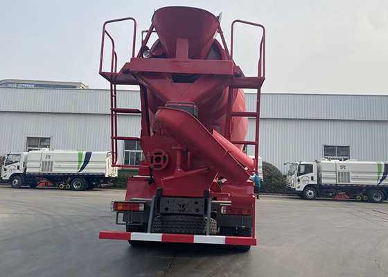 12cbm Red Used Concrete Mixer Truck With Pump Sinotruk HOWO