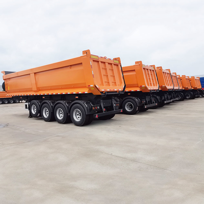 LISHIXIN Dump Semi Trailer Heavy Duty 4 Axles 50 Cubic U Shape Tractor