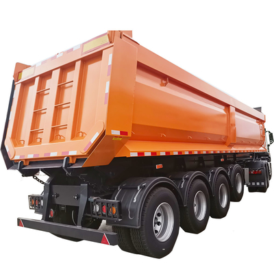 LISHIXIN Dump Semi Trailer Heavy Duty 4 Axles 50 Cubic U Shape Tractor
