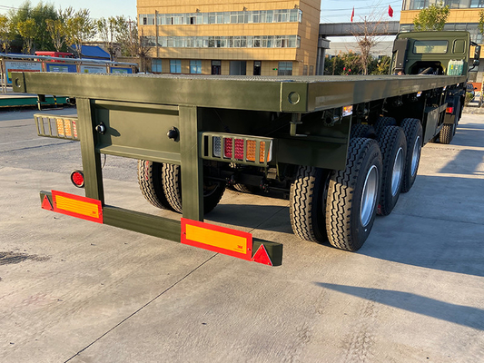 3 Axles Flatbed Transport Truck Semi Trailer 40FT Container