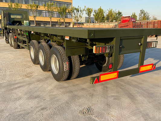 3 Axles Flatbed Transport Truck Semi Trailer 40FT Container