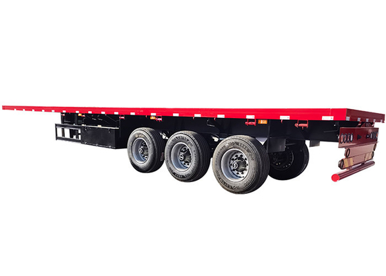 2 / 3 / 4 Axles Flatbed Truck Trailer Container 50 Ton Q345B Manganese Plates