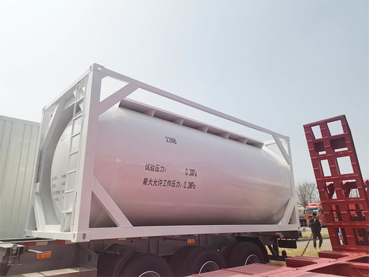 Cement Powder Bulk Transport Tank Container LSXC China 25 Cubic Meter 0.2MPa