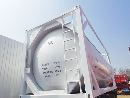 Cement Powder Bulk Transport Tank Container LSXC China 25 Cubic Meter 0.2MPa