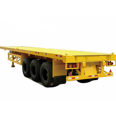 2500mm WMI Shipping Container Flatbed Trailer Fuwa Three Axle Flatbed