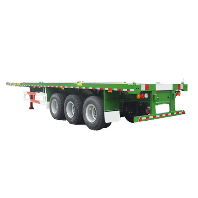 2500mm WMI Shipping Container Flatbed Trailer Fuwa Three Axle Flatbed