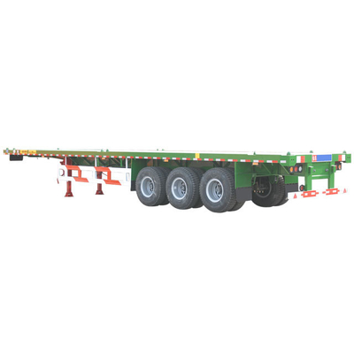 1300mm Flatbed Container Semi Trailer 20ft Flatbed Truck For Bulk Cargo