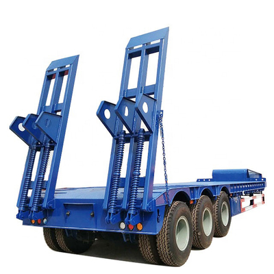60T BPW Low Bed Semi Trailer 3.66m Tall 16 Wheeler Low Bed