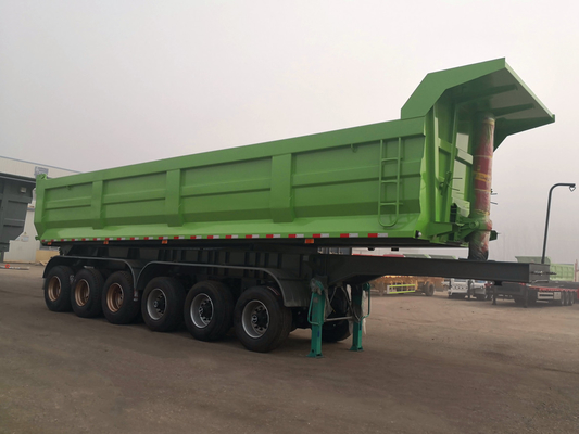 100 Ton Hyva Heavy Duty Dumper Truck Q235 Tipping Semi Trailer Square