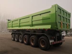 100 Ton Hyva Heavy Duty Dumper Truck Q235 Tipping Semi Trailer Square