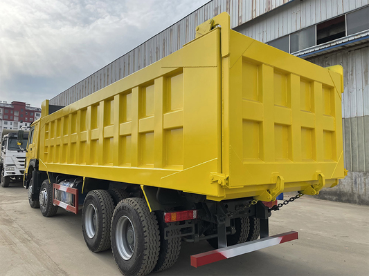 Yellow 371HP Used Dump Trucks 3000kg Heavy Duty Dumper Euro 2
