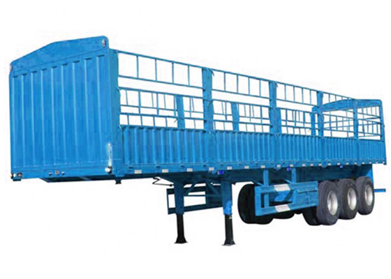 Blue 11.00r20 12 Wheel Truck Fence Q345 Side Wall Trailer Fast