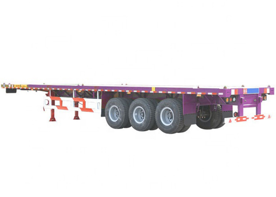 JOST 3 Axles Flatbed Truck Trailer 45 Ton 40 Feet Flatbed Trailer