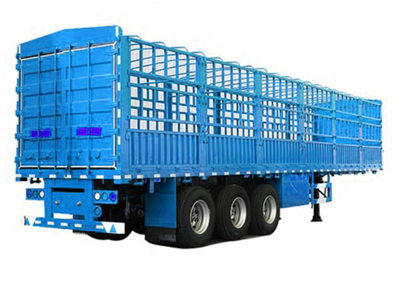 Blue 11.00r20 12 Wheel Truck Fence Q345 Side Wall Trailer Fast