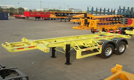 2 Axles Skeletal Container Semi Trailer T700 40ft Container Chassis