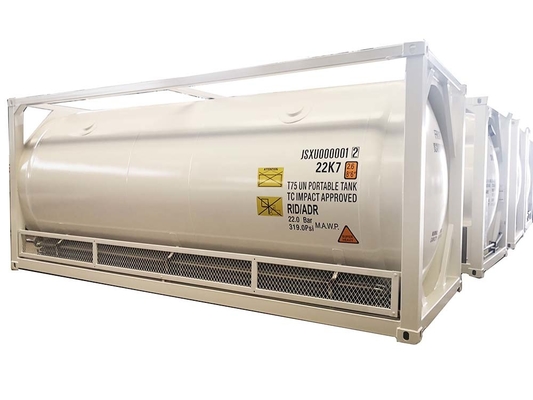 ASME Cryogenic Oxygen Containers 20ft T75 ISO Tank For LNG O2 N2 N2O CO2