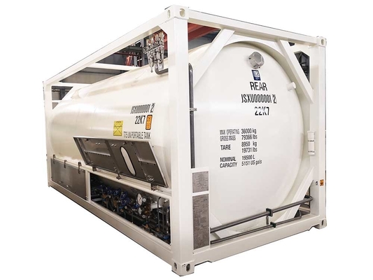 ASME Cryogenic Oxygen Containers 20ft T75 ISO Tank For LNG O2 N2 N2O CO2