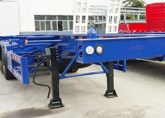 Q345B Skeleton Container Semi Trailer 40000kg Truck Trailer Chassis
