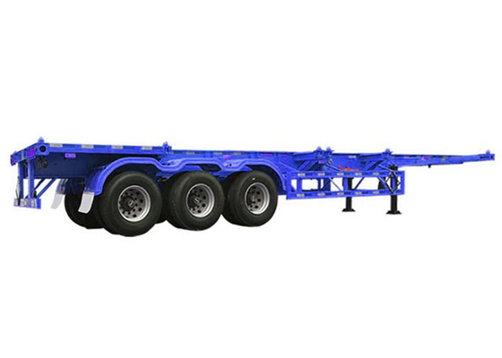 Q345B Skeleton Container Semi Trailer 40000kg Truck Trailer Chassis