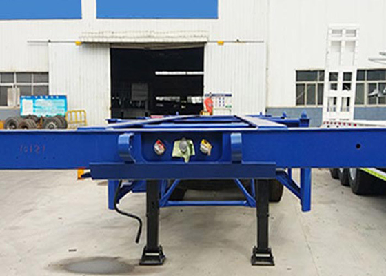 Q345B Skeleton Container Semi Trailer 40000kg Truck Trailer Chassis