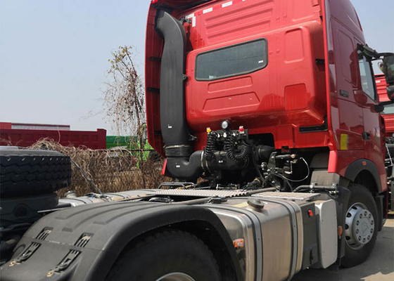 Red T7H Truck Tractor Head 450hp Howo A7 Tractor Head 10 Wheels