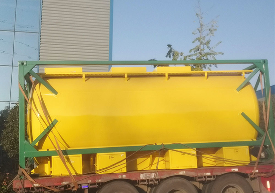 Yellow 52 CBM 40ft Tank Container Transport T1 ISO For Wine