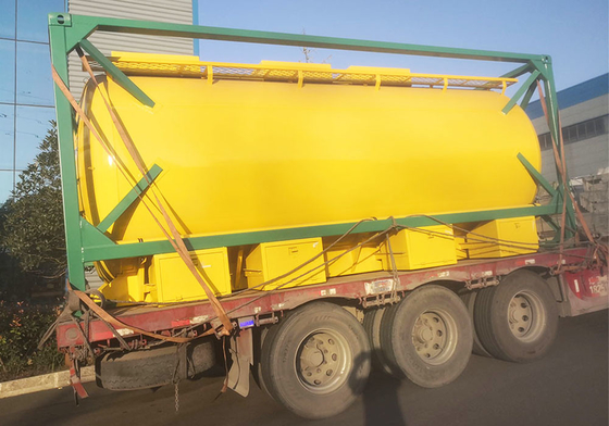 Yellow 52 CBM 40ft Tank Container Transport T1 ISO For Wine