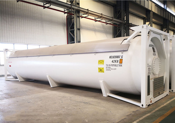 ASME T50 ISO Tank Container 80m3 ISO Tank 40 Ft For Carbon Dioxide