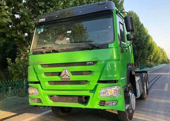 Green 2018 Year Used Howo N7 Tractor 8000kg Diesel Tractor Trailer Head