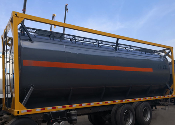 45000 Liters ISO Tank 40 Ft Q235B Hydrochloric Acid Chemical Storage