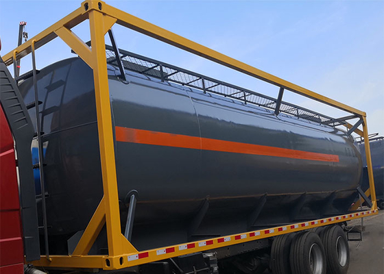 45000 Liters ISO Tank 40 Ft Q235B Hydrochloric Acid Chemical Storage