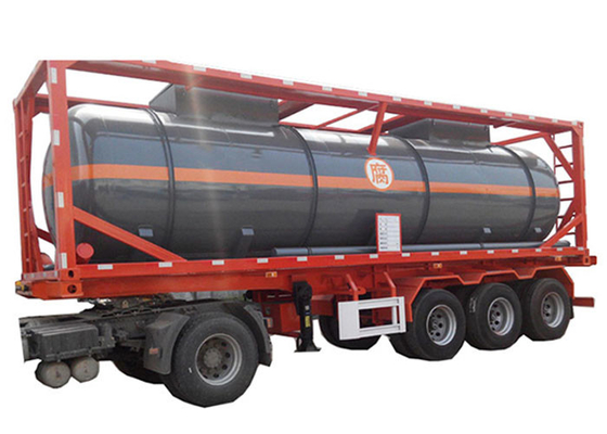 CCS ISO Shipping Container Tanks 40FT Bulk Liquid Container For Fuel Oil Chemical