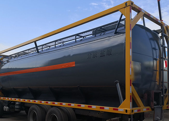45000 Liters ISO Tank 40 Ft Q235B Hydrochloric Acid Chemical Storage