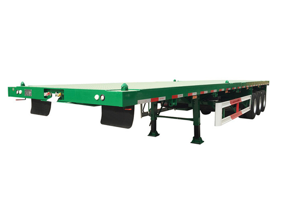Green 3mm Semi Truck Flatbed Trailer 12 Metre Flatbed 3 Axle Truck