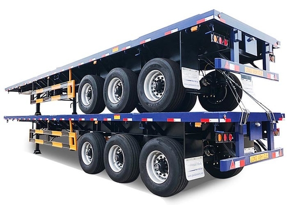 20ft Flatbed Truck Trailer 60T Three Axle Flatbed Semi Trailer ISO
