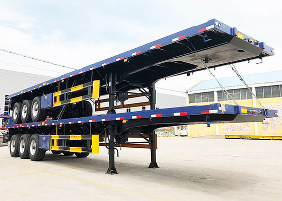 20ft Flatbed Truck Trailer 60T Three Axle Flatbed Semi Trailer ISO