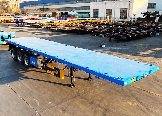 20ft Flatbed Truck Trailer 60T Three Axle Flatbed Semi Trailer ISO