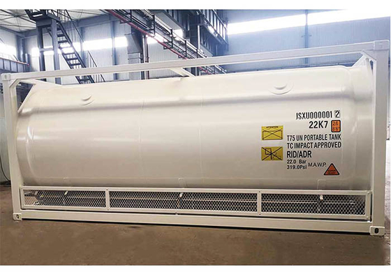 21000L Cryogenic Tank Container Q345R  ISO Tank 40 Feet For Hydrogen