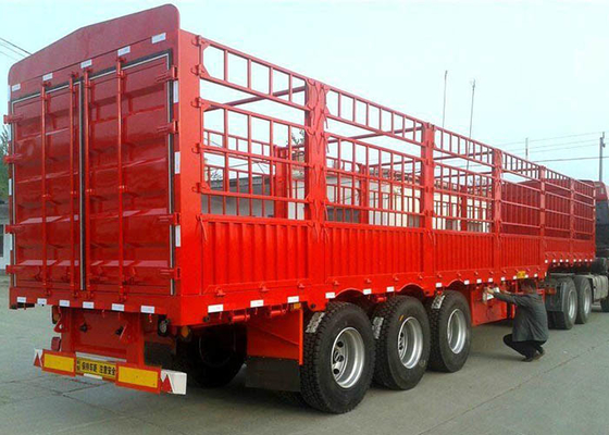 CCC Steel Q345 Stake Semi Trailer 60T Fence  For Livestock
