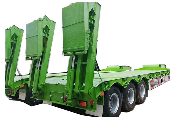 FUWA Six Axis Low Bed Semi Trailer 11.00R20 Gooseneck Tractor Trailer