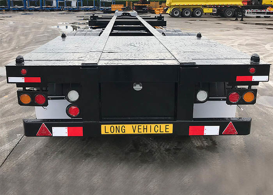 White 4 Axle Intermodal Container Chassis JOST Fixed Skeletal Trailer