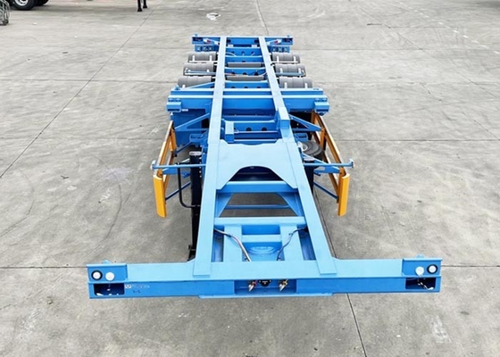 Blue 11.00r20 Tri Axle Skeletal Trailer 12m Container Chassis