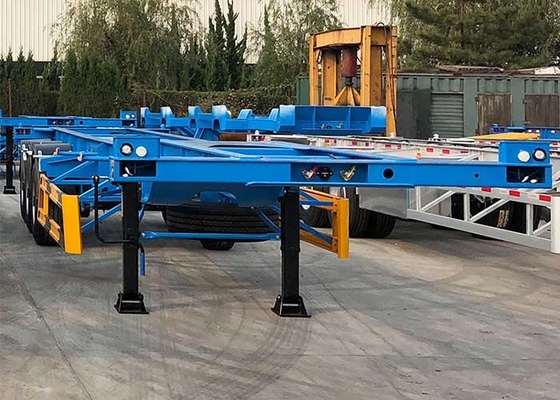 20 Feet Skeleton Container Semi Trailer 1550mm Skeleton Chassis 24V
