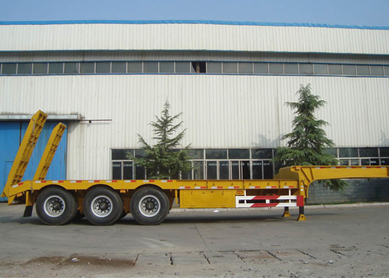 20FT 3 Axle Low Bed Trailer 11.00R20 50 Tons Trailer Low  12 Tires
